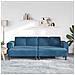 Set di divani 3 pcs Blu Velluto - Foto miniatura 3