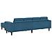 Set di divani 3 pcs Blu Velluto - Foto miniatura 6