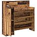 Armadio per scarpe Legno Vecchio 100.5x28x100 cm Legno Solido - Foto miniatura 5