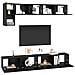 Set mobile TV 5 pcs Rovere nero 100 x 30 x 30 cm - Foto miniatura 3