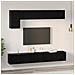 Set mobile TV 5 pcs Rovere nero 100 x 30 x 30 cm - Foto miniatura 4