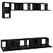 Set mobile TV 5 pcs Rovere nero 100 x 30 x 30 cm - Foto miniatura 8
