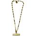 Collana Con Catena A Barra In Ottone Placcato Oro - Foto miniatura 1