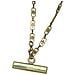 Collana Con Catena A Barra In Ottone Placcato Oro - Foto miniatura 2