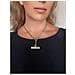 Collana Con Catena A Barra In Ottone Placcato Oro - Foto miniatura 4