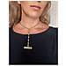 Collana Con Catena A Barra In Ottone Placcato Oro - Foto miniatura 5