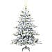 Albero di Natale Artificiale con Rami Pieghevoli Bianco 150 cm - Foto miniatura 4