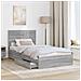 Letto con Contenitore con testiera Grigio Sonoma 100 x 200 cm - Foto miniatura 3