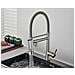Rubinetto per lavello da cucina, Blackswan, tipo M354, modello nichelato, con LED e doccia mobile, misura 49 cm - Foto miniatura 3