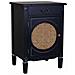 Tavolino In Legno Laccato Nero Con Griglia 46x36x68h Cm - Foto miniatura 1