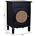 Tavolino In Legno Laccato Nero Con Griglia 46x36x68h Cm - Foto miniatura 3