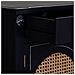 Tavolino In Legno Laccato Nero Con Griglia 46x36x68h Cm - Foto miniatura 6
