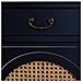 Tavolino In Legno Laccato Nero Con Griglia 46x36x68h Cm - Foto miniatura 7
