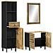 Set Mobili da Bagno 3pz in Legno Massello di Mango - Foto miniatura 2