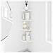 Mensola sospesa con lo scaffale 4 pcs Bianco 18 x 18 x 2 cm - Foto miniatura 4