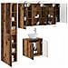 Set di Armadi da Bagno 5 pcs Legno antico 50 x 14,5 x 70 cm - Foto miniatura 2