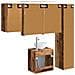 Set di Armadi da Bagno 5 pcs Legno antico 50 x 14,5 x 70 cm - Foto miniatura 7