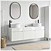 Set di Armadi da Bagno 3 pz Bianco Lucido 49 x 44,5 x 65,5 cm - Foto miniatura 5
