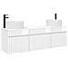 Set di Armadi da Bagno 3 pz Bianco Lucido 49 x 44,5 x 65,5 cm - Foto miniatura 1
