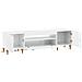 Mobile TV LED Bianco Lucido Legno ingegnerizzato - Foto miniatura 5