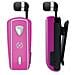 Auricolare Bluetooth Universale Bh Snail Monofonico con Cavo Riavvolgibile Colore Rosa - Foto miniatura 3