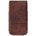 Custodia Cintura Flip Verticale In Similpelle Per Smartphone Taglia Xxl Marrone - Foto miniatura 1
