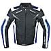 Moto Giacca Pelle Motociclismo Sport Gilet Estraibile Protezioni Ce Blu Xl - Foto miniatura 1