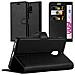 Custodia Compatibile Con Nokia 6 In Nero Carbone - Coperchio Protettiva Con Chiusura Magnetica, Funzione Stand E Tasca Per Le Carte - Foto miniatura 1