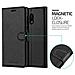 Custodia Compatibile Con Nokia 6 In Nero Carbone - Coperchio Protettiva Con Chiusura Magnetica, Funzione Stand E Tasca Per Le Carte - Foto miniatura 3