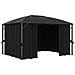 Gazebo Con Tende 400x300x265 Cm Antracite - Foto miniatura 5