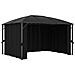 Gazebo Con Tende 400x300x265 Cm Antracite - Foto miniatura 6