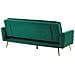 Divano Letto 3 Posti In Velluto Verde Scuro Vettre - Foto miniatura 7