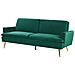 Divano Letto 3 Posti In Velluto Verde Scuro Vettre - Foto miniatura 8