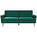 Divano Letto 3 Posti In Velluto Verde Scuro Vettre - Foto miniatura 9