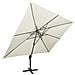 Ombrellone a Sbalzo con Doppia Copertura 400x300 cm Sabbia - Foto miniatura 2