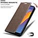 Custodia Compatibile Con Honor 8a Prime In Bruno Caffè - Coperchio Protettiva Con Chiusura Magnetica, Funzione Stand E Tasca Per Le Carte - Foto miniatura 7