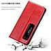 Custodia Compatibile Con Meizu Pro 7 In Rosso Mela - Coperchio Protettiva Con Chiusura Magnetica, Funzione Stand E Tasca Per Le Carte - Foto miniatura 7