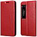 Custodia Compatibile Con Meizu Pro 7 In Rosso Mela - Coperchio Protettiva Con Chiusura Magnetica, Funzione Stand E Tasca Per Le Carte - Foto miniatura 8