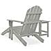 Sedia Giardino Adirondack Ottomana Tavolo Abete Massello Grigio - Foto miniatura 4