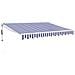 Tenda Sole Automatica Retrattile Blu e Bianca 3x2,5 m - Foto miniatura 1