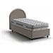 Letto Singolo Ginevra, Letto Contenitore Con Rivestimento In Ecopelle, 100% Made In Italy, Apertura Frontale, Adatto Per Materasso Cm 80x190, Tortora - Foto miniatura 1