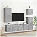Mobili Tv A Parete 2pz Grigio Cemento 80x30x41 Cm - Foto miniatura 3