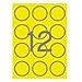 Adesivi /etichette Apli Circolare Giallo A4 Ø 60 Mm 20 Foglie - Foto miniatura 2