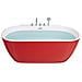 Vasca Da Bagno Freestanding Rotso 170 X 80 Cm Rosso - Foto miniatura 4