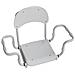 Sedile Per Vasca Polipropilene Regolabile Con Schienale Telaio Bianco Bianco - Foto miniatura 1