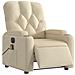 Poltrona Reclinabile Massaggiante Elettrica Crema In Tessuto - Foto miniatura 2