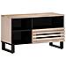 Mobile Porta Tv 80x34x46 Cm In Legno Massello Di Mango - Foto miniatura 1