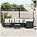 Set Divani da Giardino 4 pz con Cuscini Forma L Polyrattan Nero - Foto miniatura 9