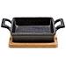 Vassoio Ghisa Quadrato Peq Band Bamboo 14*19*5 Cm 19x14x5 Cm. Colore Nero - Foto miniatura 1