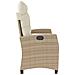 Panca Reclinabile da Giardino con Cuscini Beige in Polyrattan - Foto miniatura 4